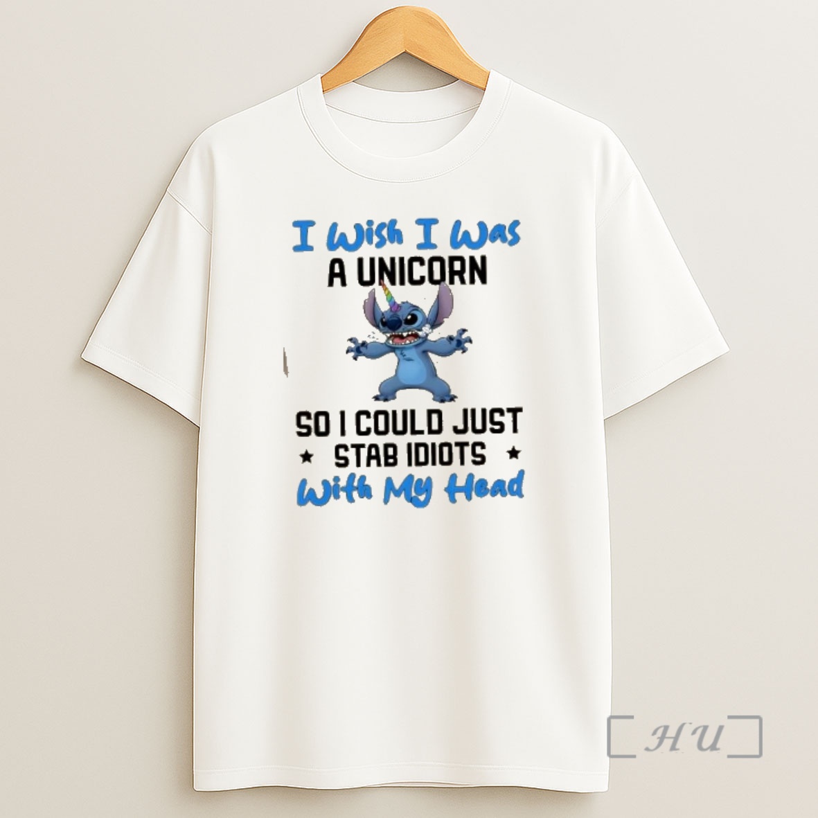 Officials Stitch I Wish I Was A Unicorn So I Could Just Stab Idiots With My Head Shirt Sweatshirt Tee