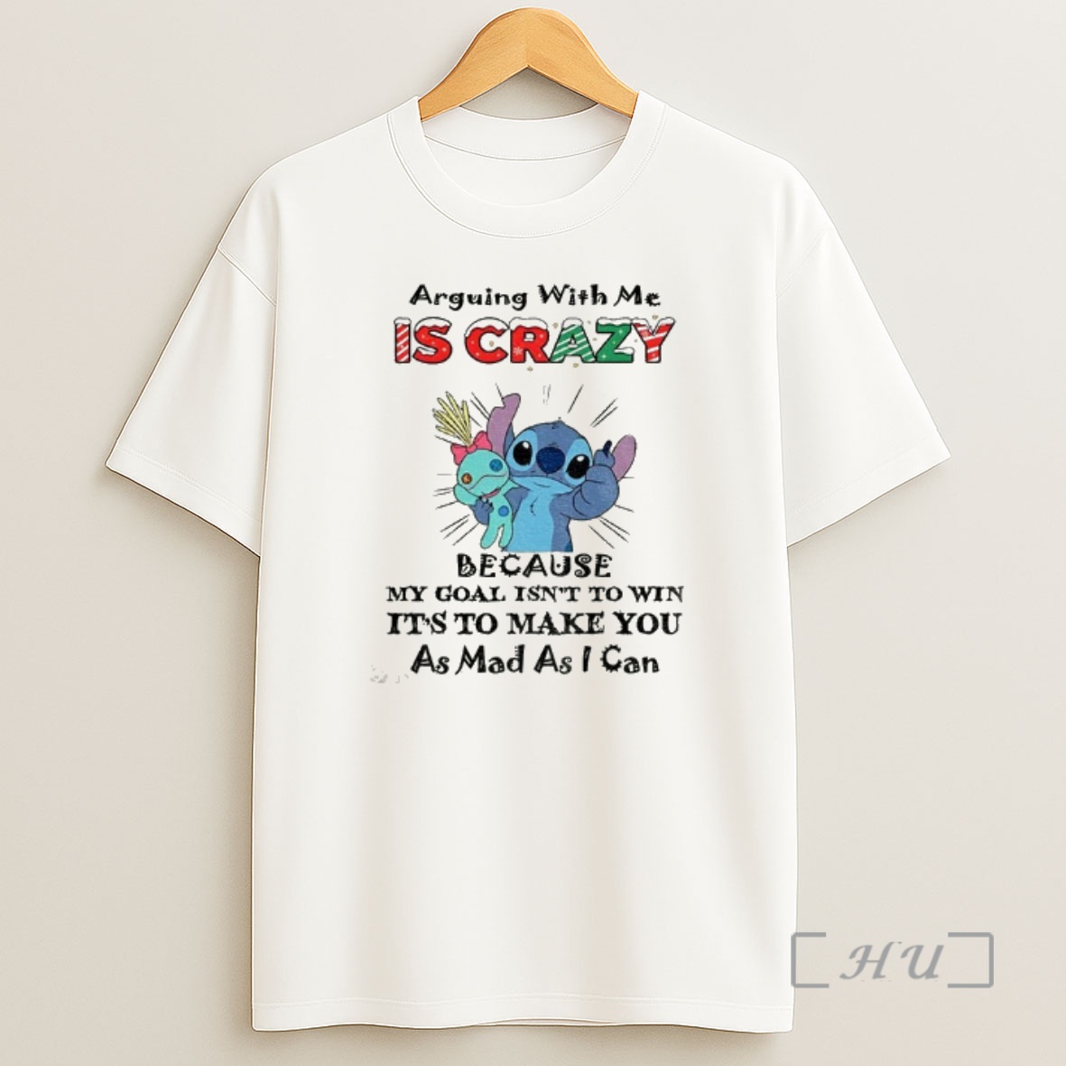 Officials Stitch Santa Arguing With Me Is Crazy Because My Goal Isnt To Win Its To Make You As Mad As I Can Christmas Premium Shirt Sweatshirt Tee
