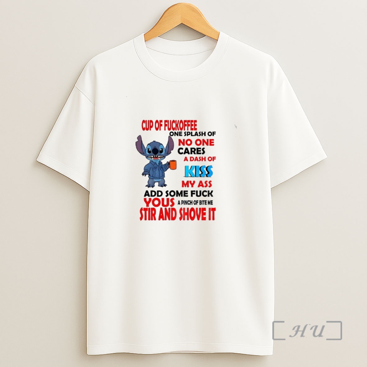 Officials Stitch Cup Of Fuckoffee One Splash Of No One Cares A Dash Of Kiss My Ass Add Some Fuck Shirt Sweatshirt Tee