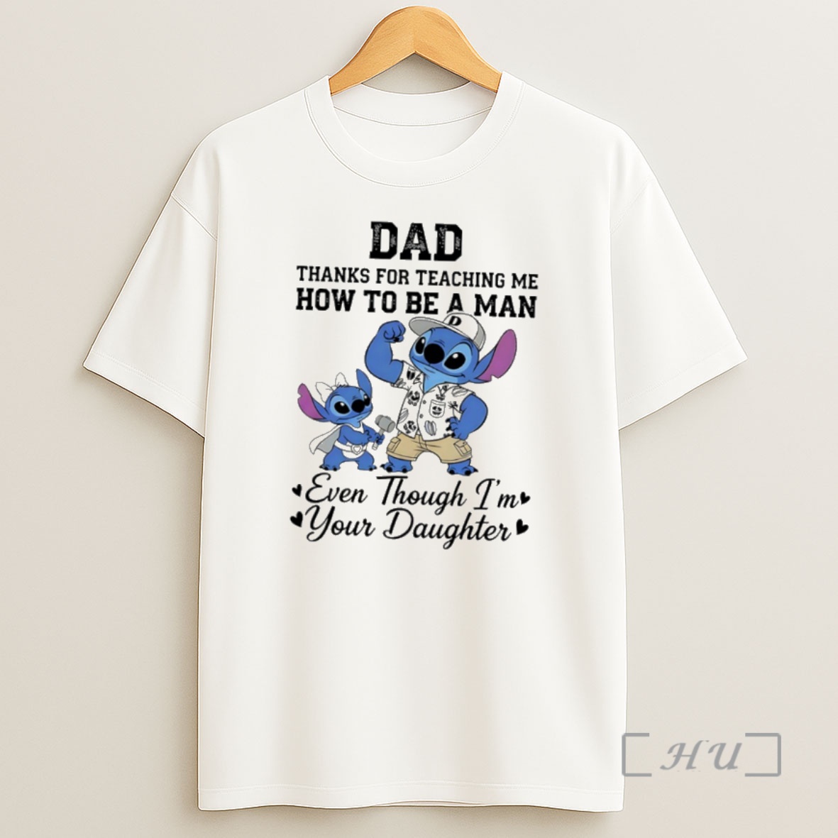 Officials Stitch Dad Thanks For Reaching Me How To Be A Man Even Though Im Your Daughter Premium Shirt Sweatshirt Tee