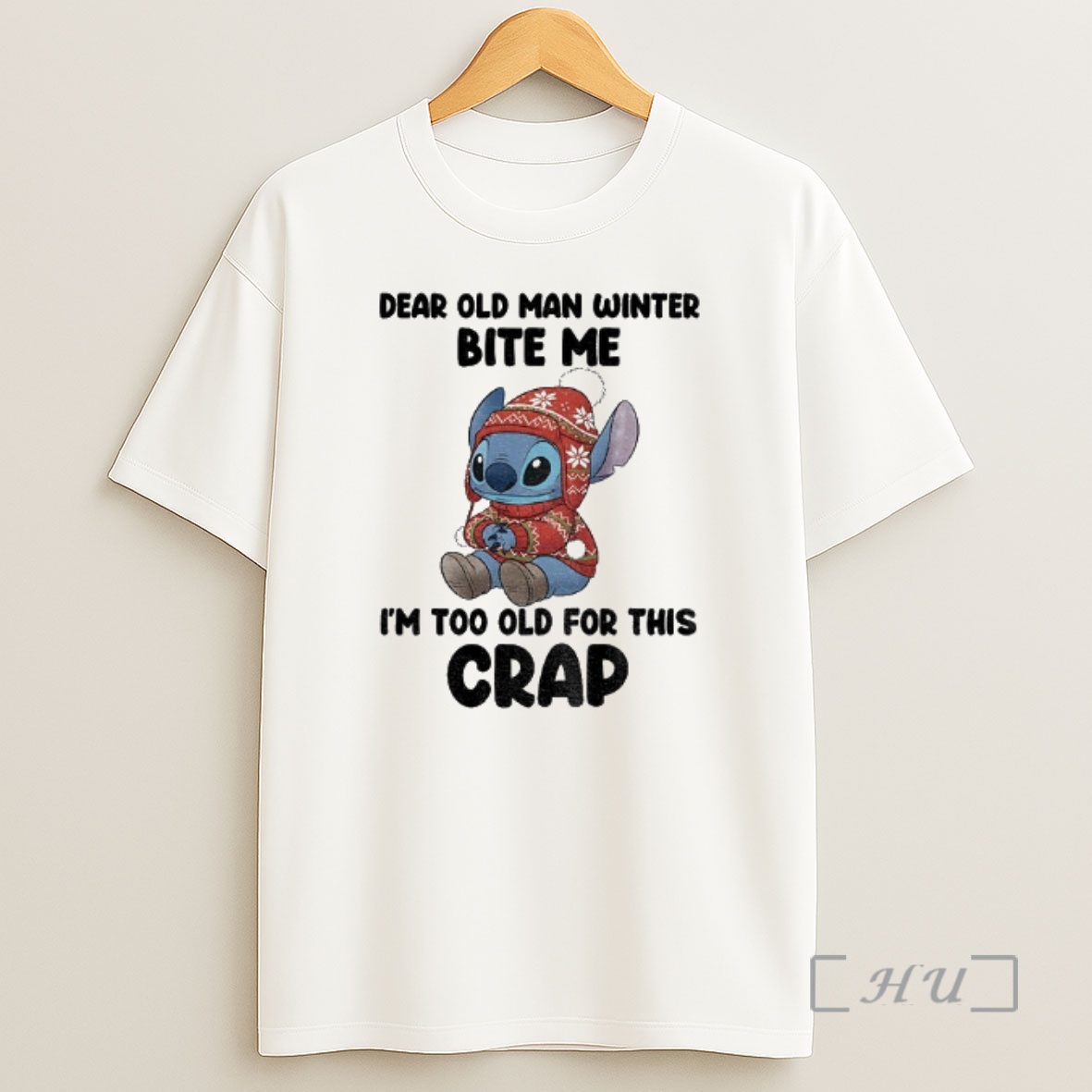 Officials Stitch Dear Old Man Winter Bite Me Im Too Old For This Crap Shirt Sweatshirt Tee