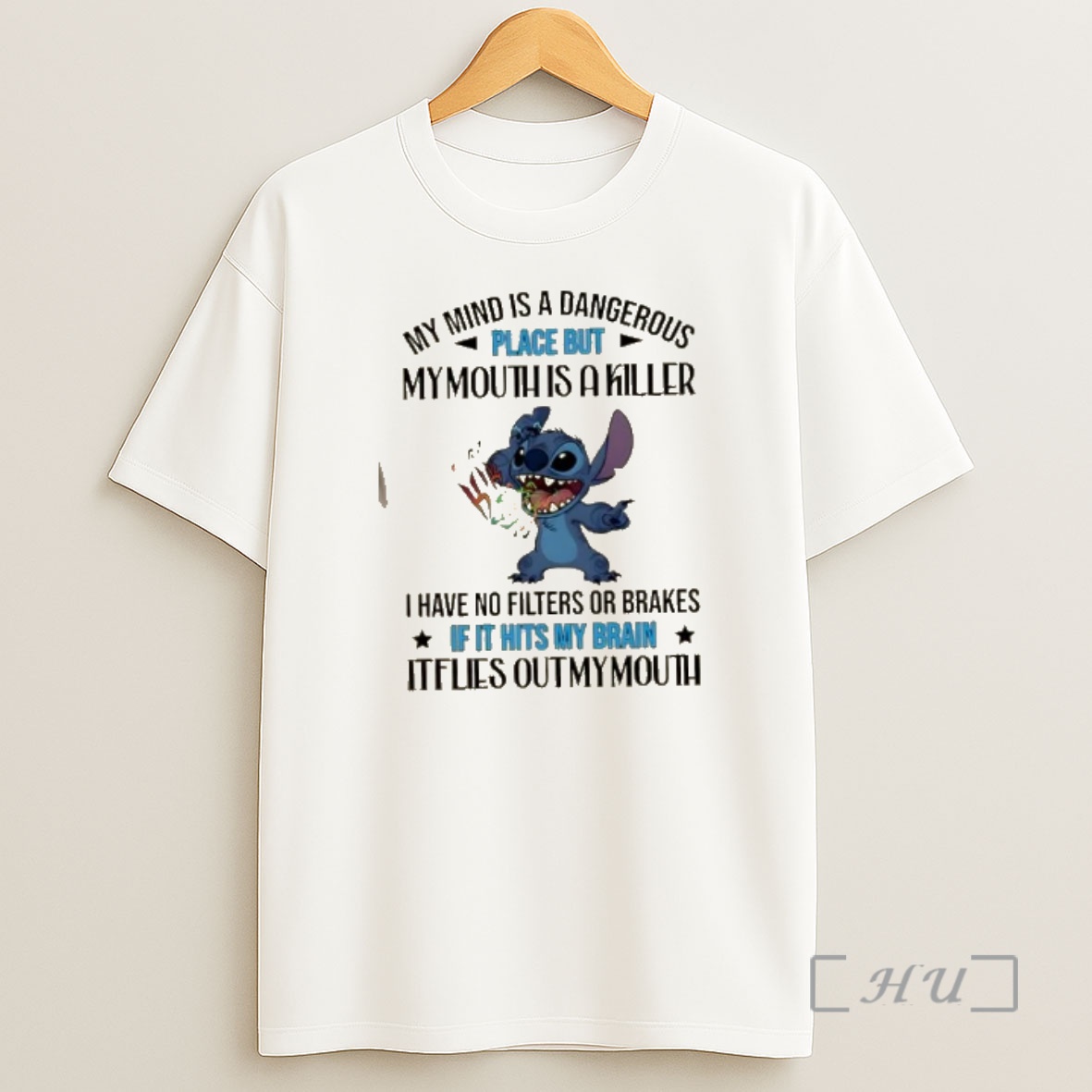 Officials Stitch My Mind Is A Dangerous Place But My Mouth Is A Killer I Have No Filters Or Brakes If It Hits My Brain Shirt Sweatshirt Tee