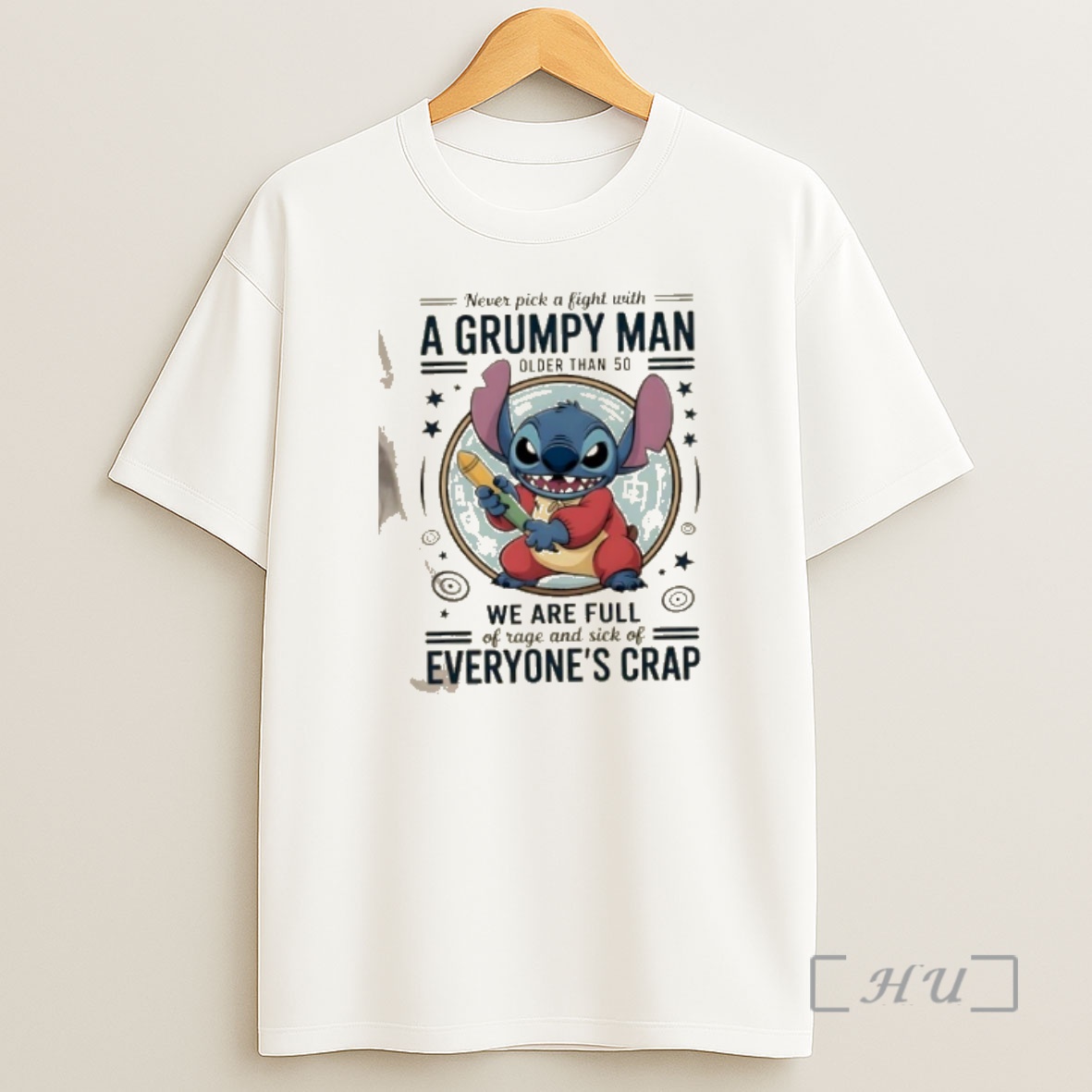 Officials Stitch Never Pick A Fight With A Grumpy Man Older Than 50 We Are Full Of Rage And Sick Of Everyones Crap Shirt Sweatshirt Tee