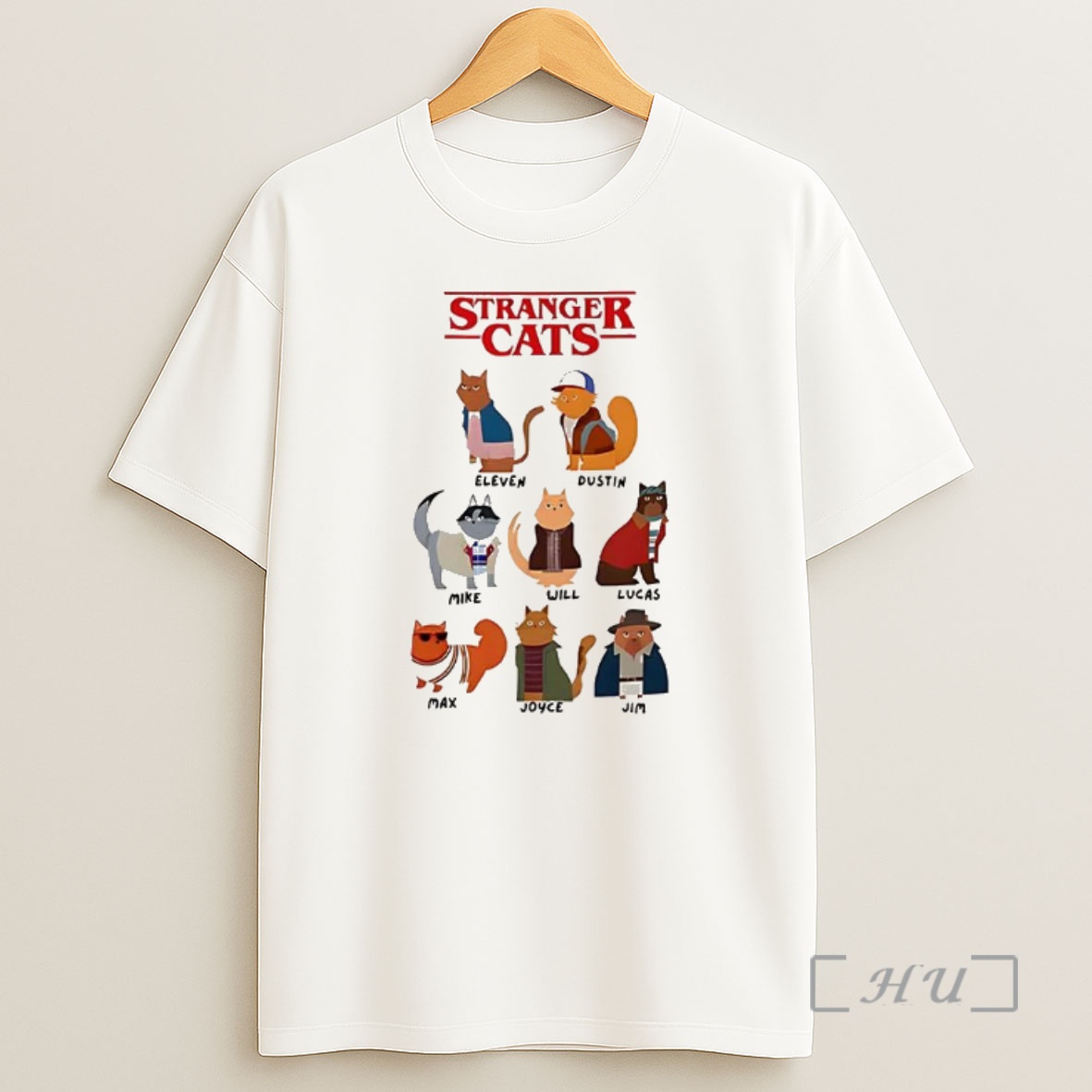 Officials Stranger Cats Stranger Things Eleven Dustin Mike Will Lucas Max Joyce Jim Premium Shirt Sweatshirt Tee