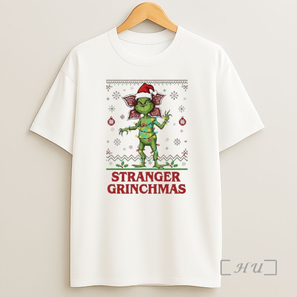 Officials Stranger Grinchmas Grinch Santa X Demogorgon Monster Stranger Things Premium Shirt Sweatshirt Tee