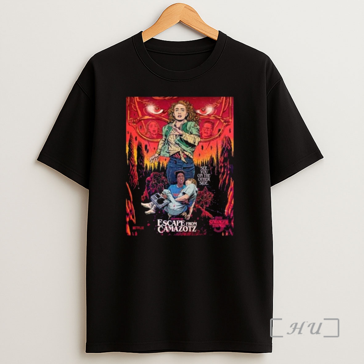Officials Stranger Things 5 Chapter 6 Escape From Camazotz Collab Billy Butcher Shirt Sweatshirt Tee