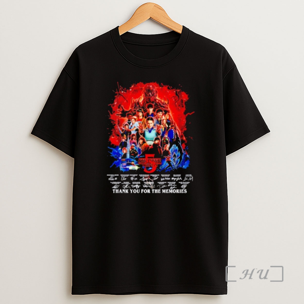 Officials Stranger Things 5 Signature Thank You For The Memories Shirt Sweatshirt Tee