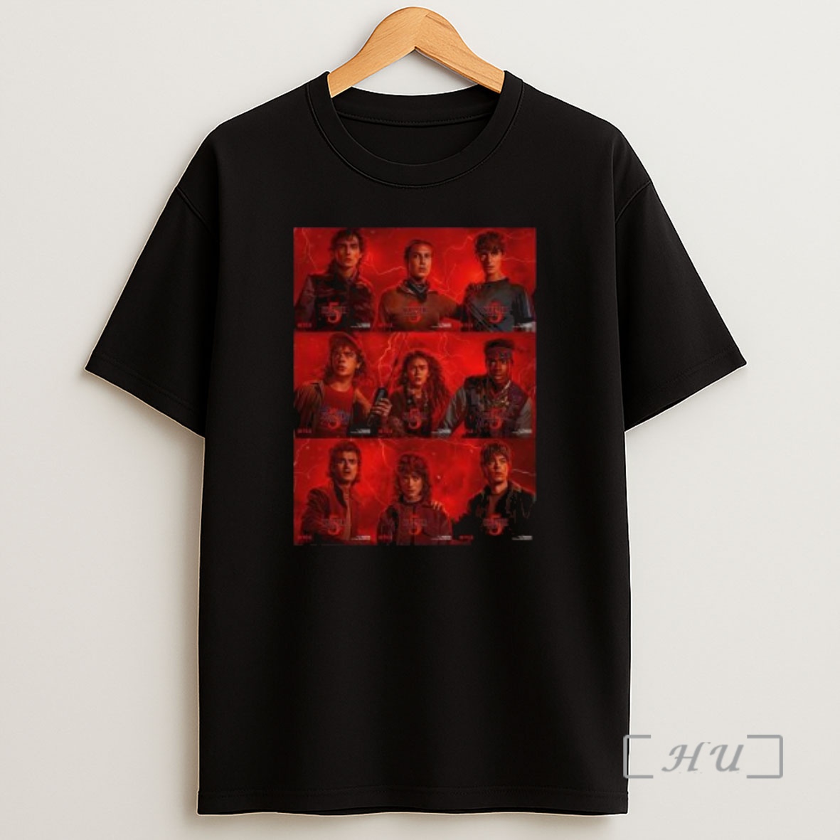 Officials Stranger Things 5 Vol 2 Characters Premieres Christmas Day Circle Black Shirt Sweatshirt Tee