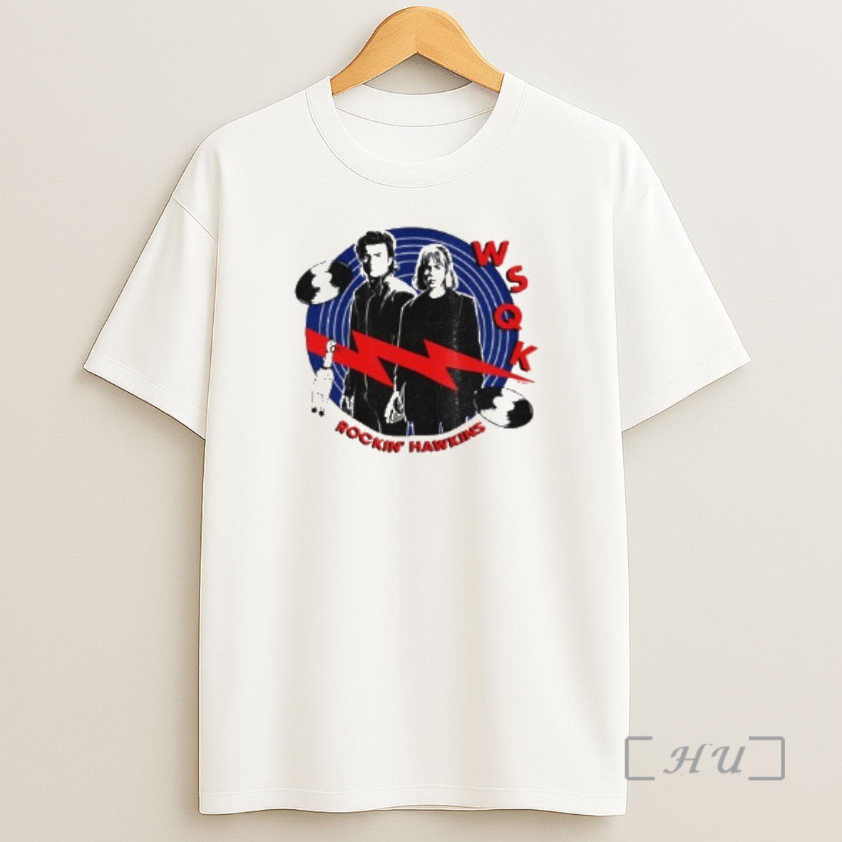 Officials Stranger Things Wsqk Rockin Hawkins Premium Shirt Sweatshirt Tee