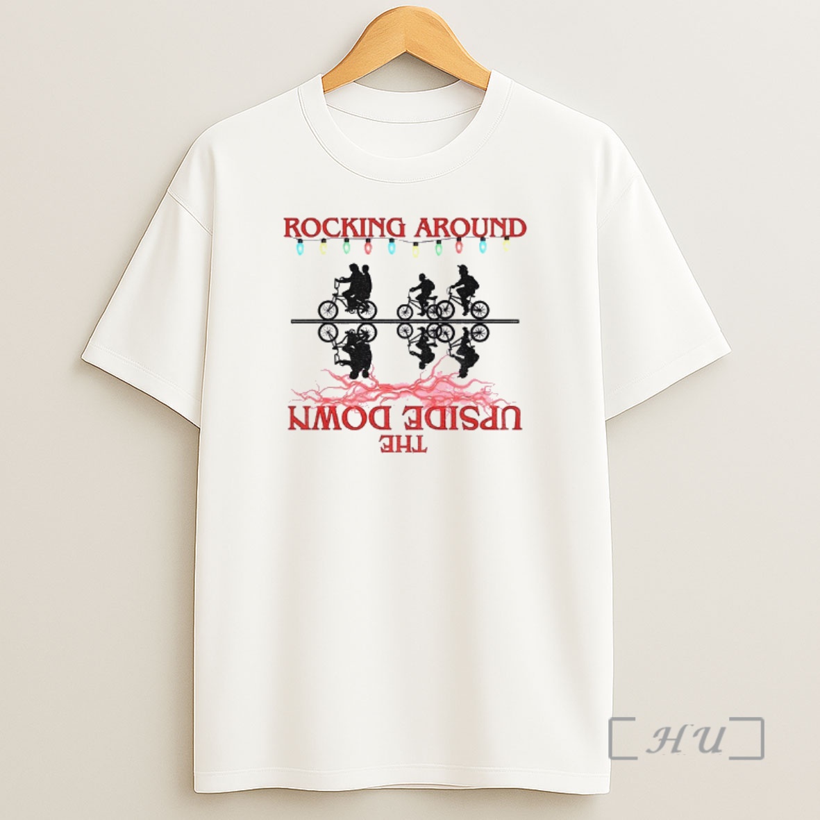 Officials Stranger Things Rocking Around The Upside Down Merry Christmas Premium Shirt Sweatshirt Tee