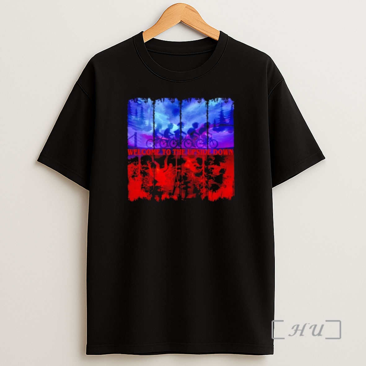 Officials Stranger Things Welcome To The Upside Down Riding Bicycle In Night Shirt Sweatshirt Tee