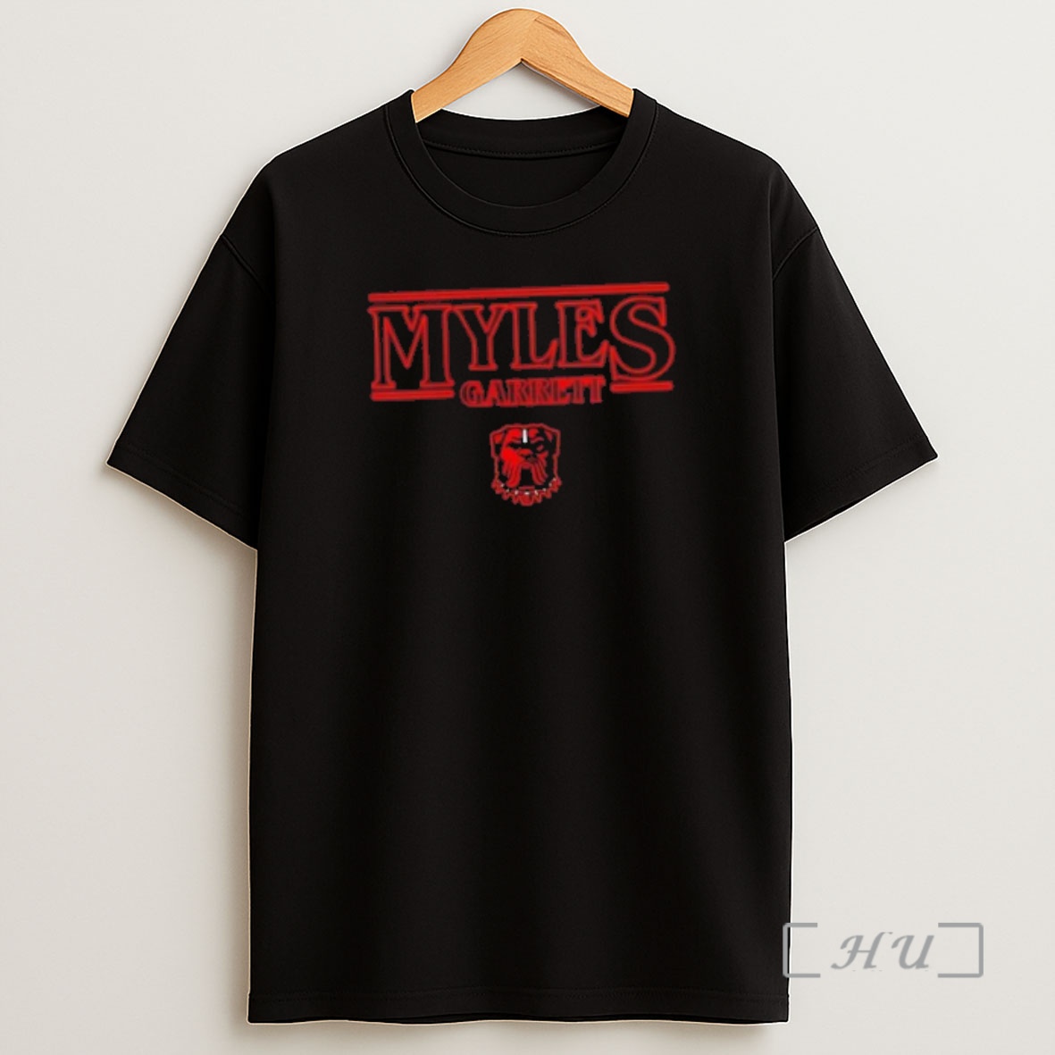 Officials Stranger Things X Cleveland Browns Myles Garrett 2 Sided Shirt Sweatshirt Tee