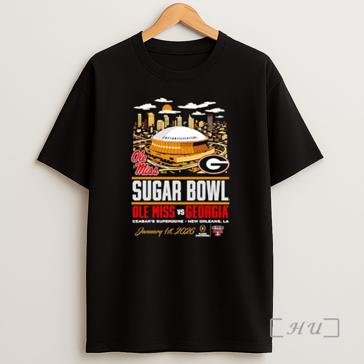 Officials Sugar Bowl Ole Miss Vs Georgia January 1st 2026 Stadium Shirt Sweatshirt Tee
