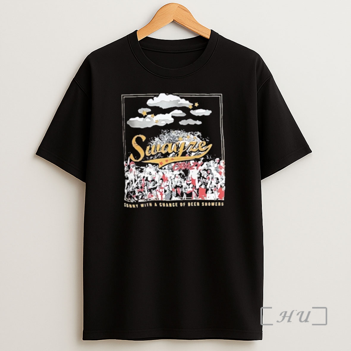 Officials Swayze Crazy Sunny With A Chance Of Beer Showers Premium Shirt Sweatshirt Tee