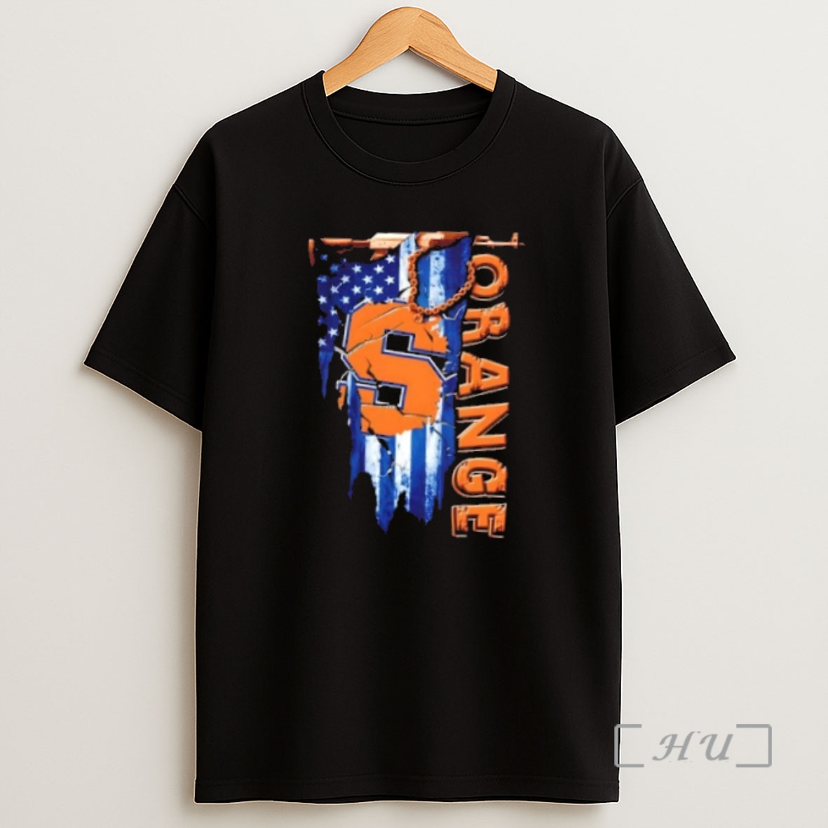Officials Syracuse Orange Football Battle Shattered Usa Flag Rip Design Shirt Sweatshirt Tee