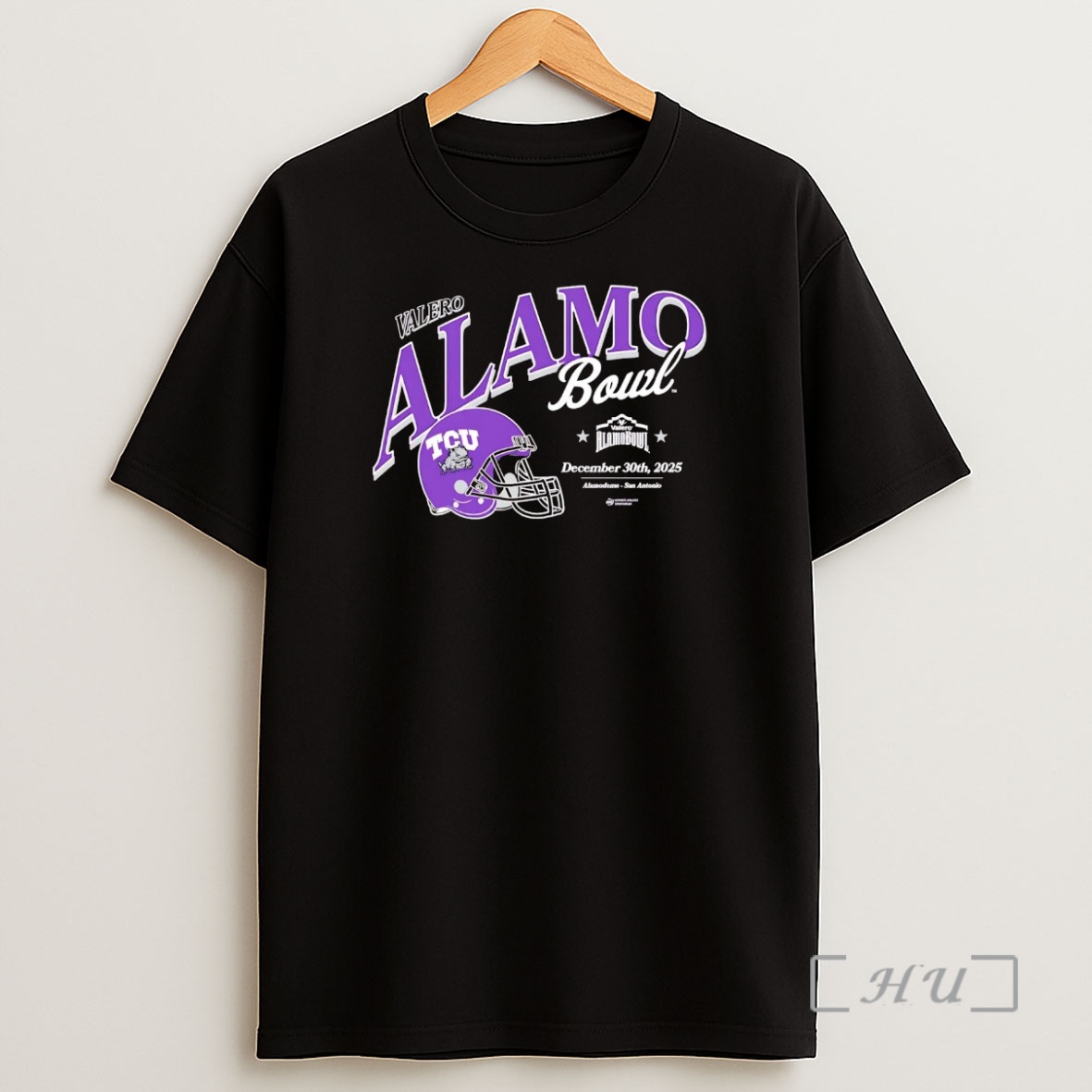 Officials Tcu Horned Frogs 2025 Valero Alamo Bowl Helmet Premium Shirt Sweatshirt Tee
