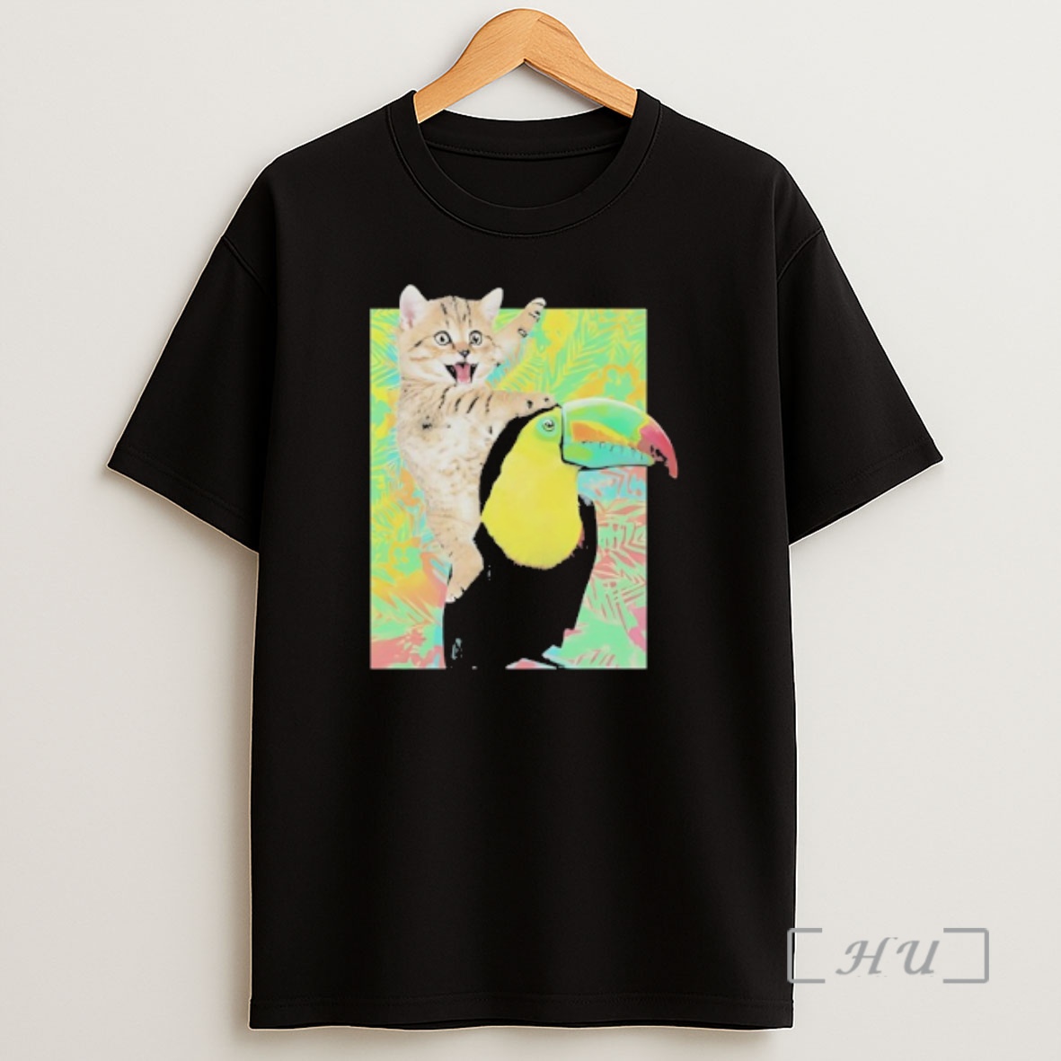 Officials Tabby Cat Riding Toucans Animal Funny Shirt Sweatshirt Tee