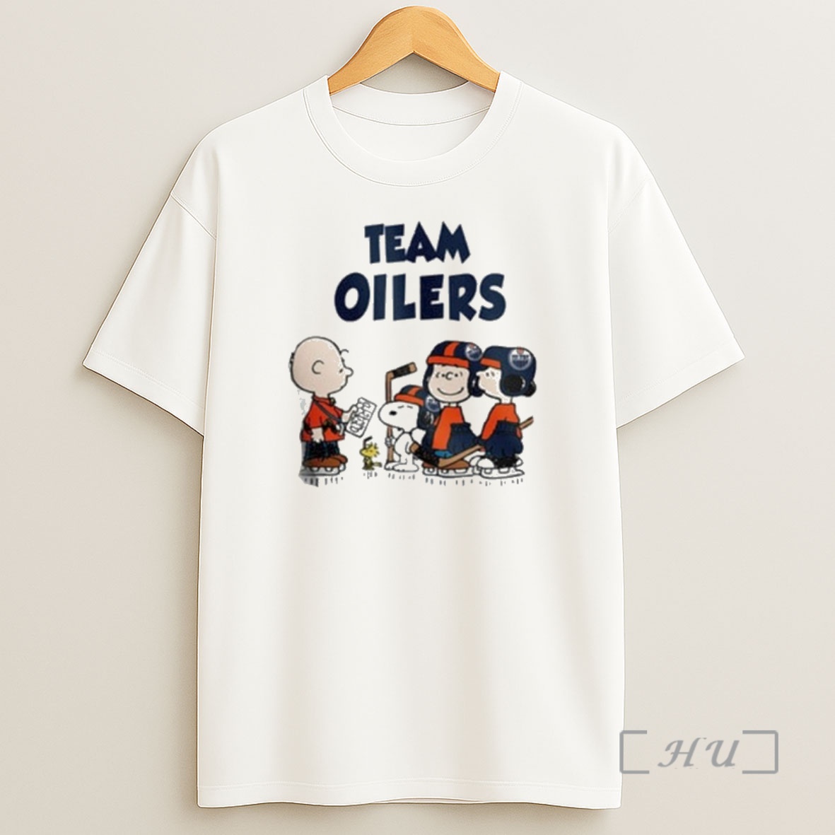 Officials Team Edmonton Oilers Peanuts Hockey Shirt Sweatshirt Tee