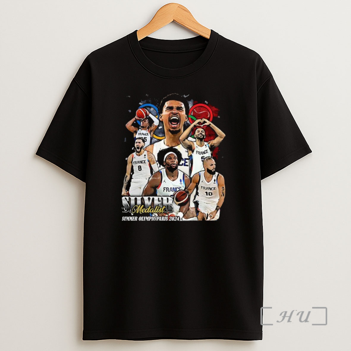 Officials Team France Silver Medalist Summer Olympic Paris Victor Wembanyama And His Teammates Shirt Sweatshirt Tee