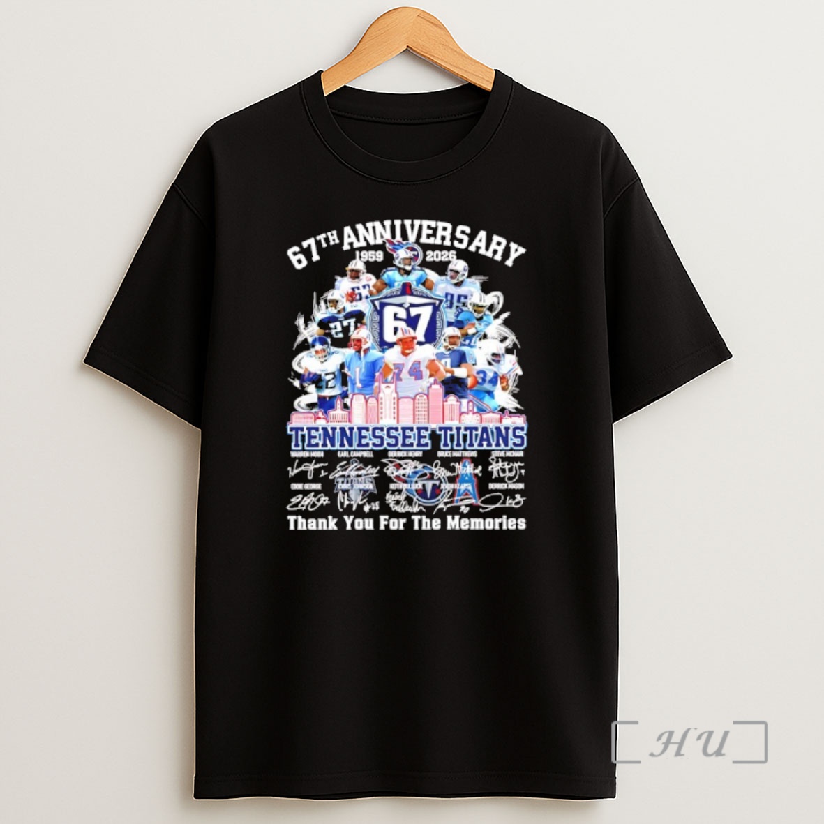 Officials Tennessee Titans 67th Anniversary 1959 2026 Thank You For The Memories Signatures Shirt Sweatshirt Tee