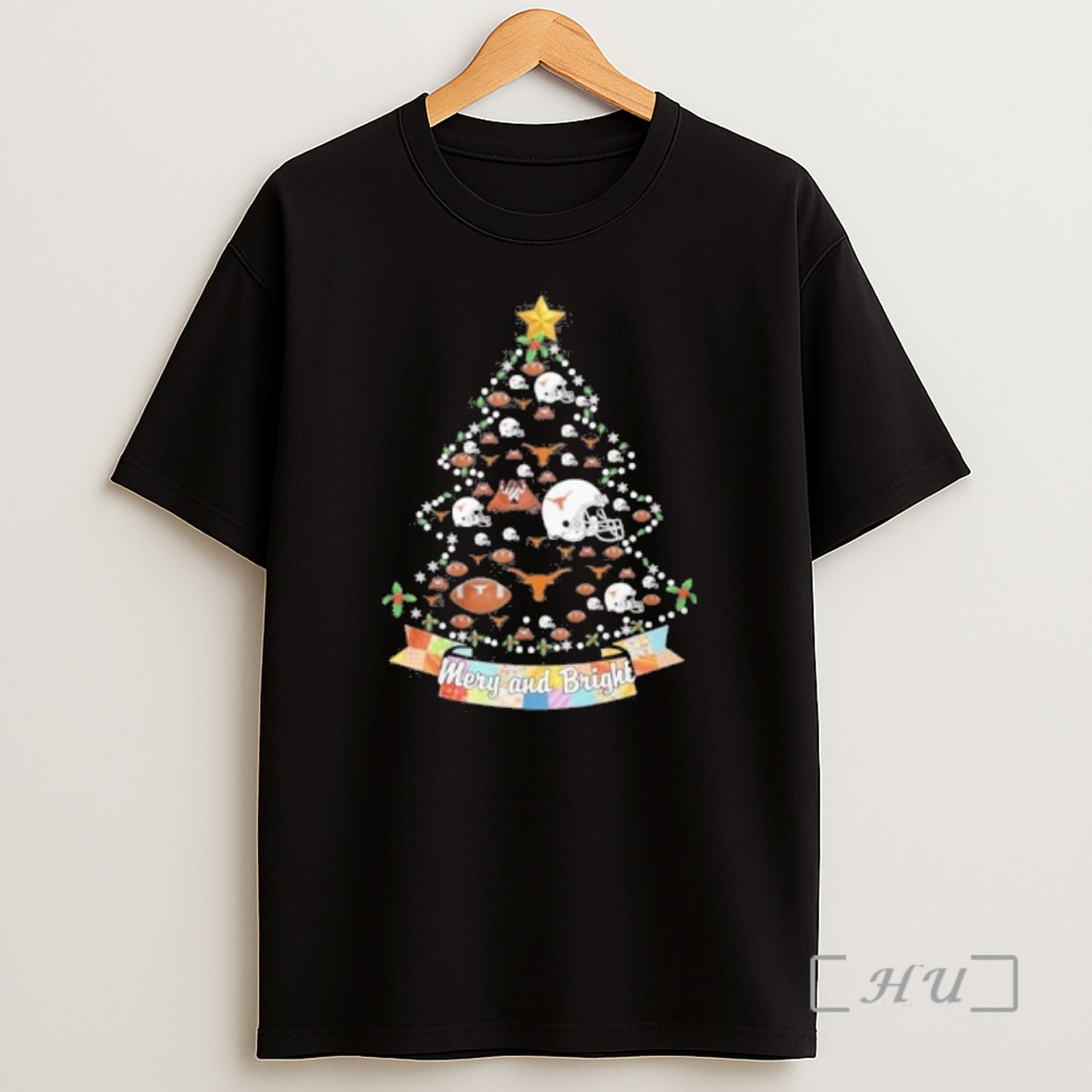 Officials Tennessee Volunteers Merry And Bright Christmas Tree Premium Shirt Sweatshirt Tee