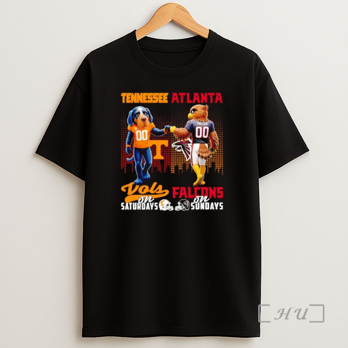 Officials Tennessee Volunteers On Saturdays X Atlanta Falcons On Sunday Mascot Shirt Sweatshirt Tee