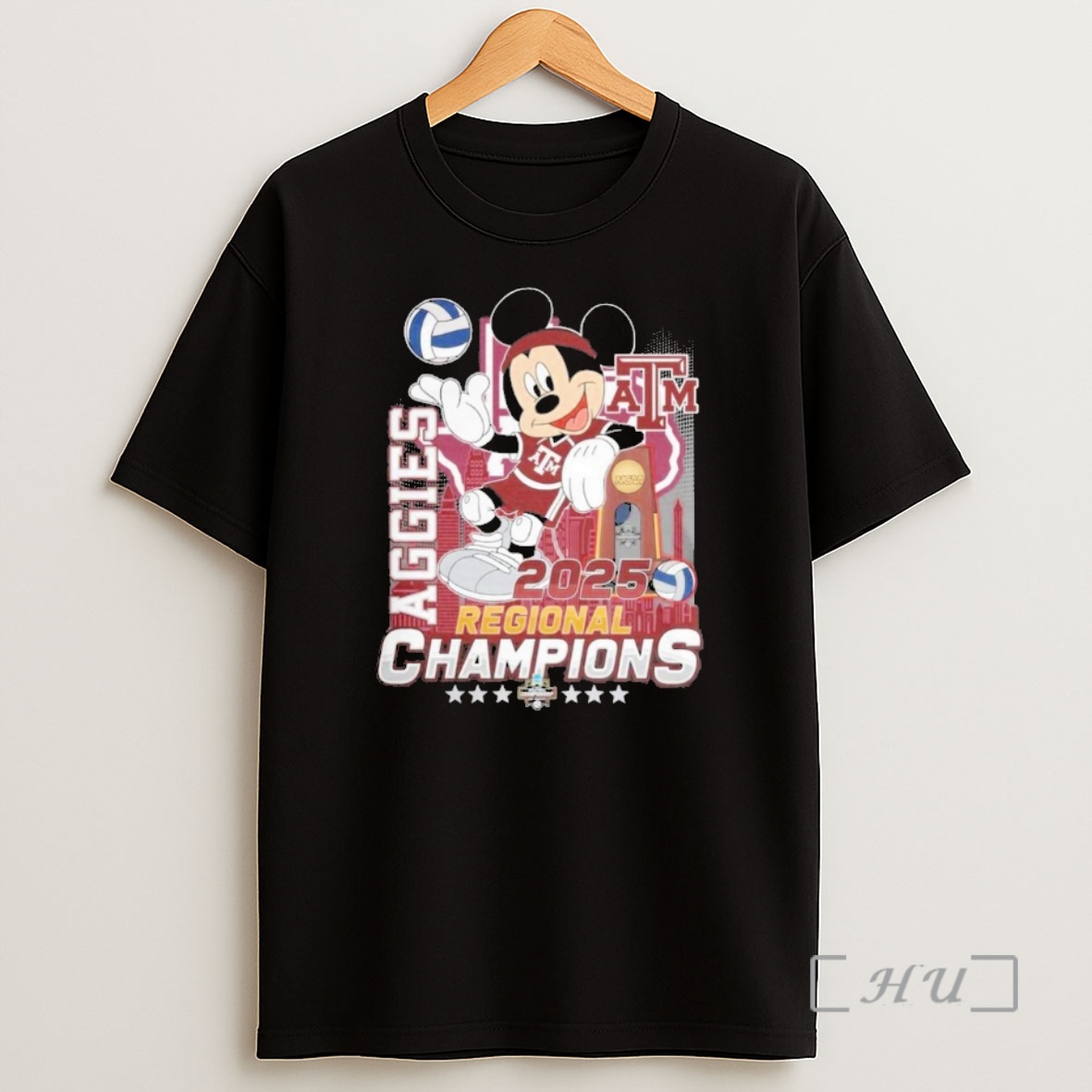 Officials Texas Am Aggies 2025 Regional Champions Mickey Shirt Sweatshirt Tee