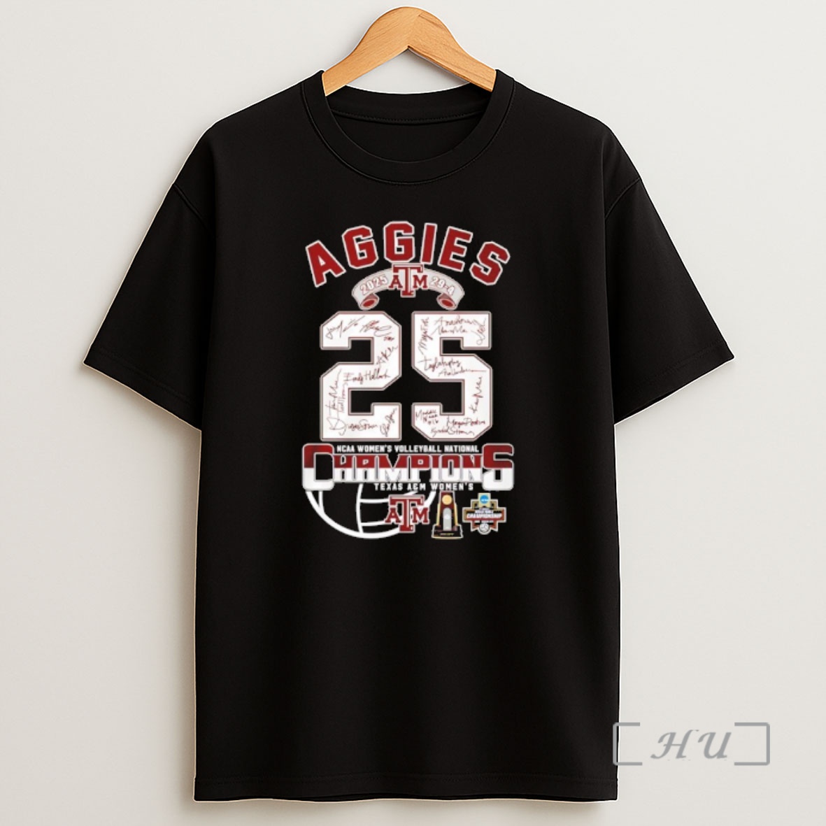 Officials Texas Am Aggies 2025 Womens Volleyball Champions 25 Shirt Sweatshirt Tee
