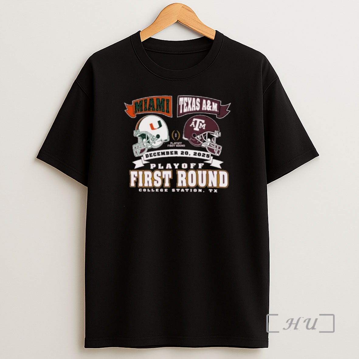 Officials Texas Am Aggies Cfp Round 1 Head 2 Head Vs Miami Hurricanes Shirt Sweatshirt Tee