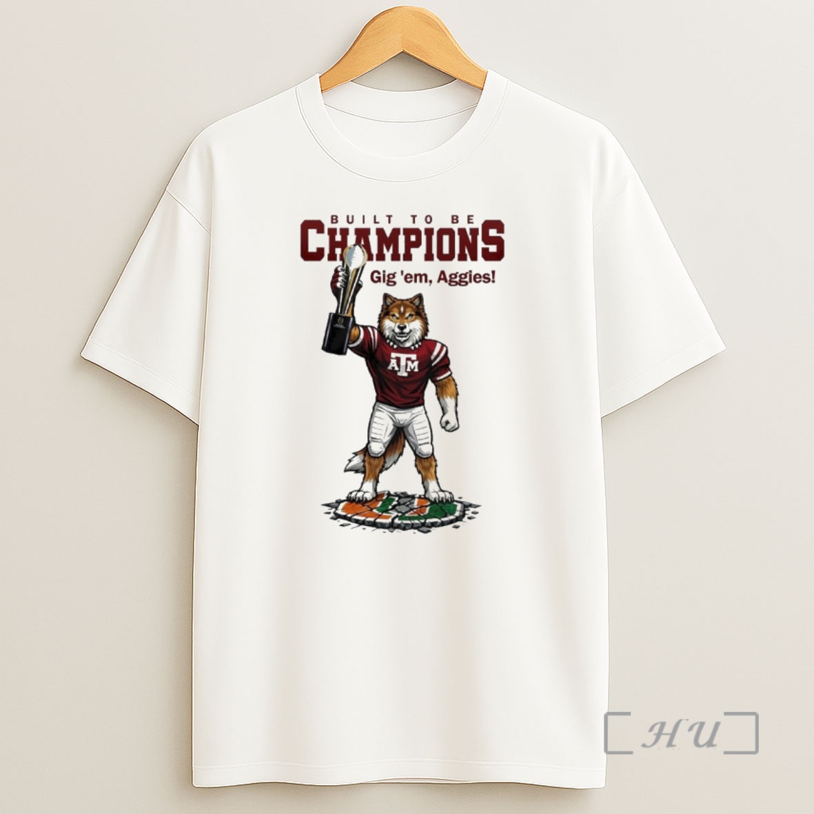 Officials Texas Am Aggies Ncaa College Football Playoff Game Built To Be Champions Gig Em Aggies Mascot Shirt Sweatshirt Tee