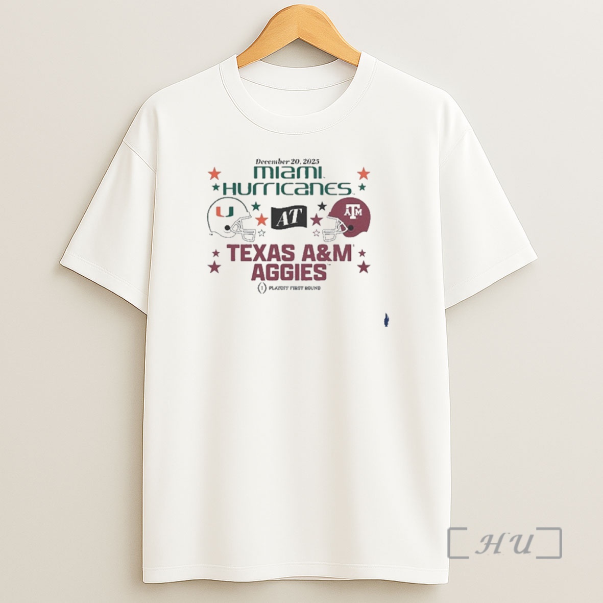 Officials Texas Am Aggies At Miami Hurricanes 025 Cfp First Round Matchup Shirt Sweatshirt Tee