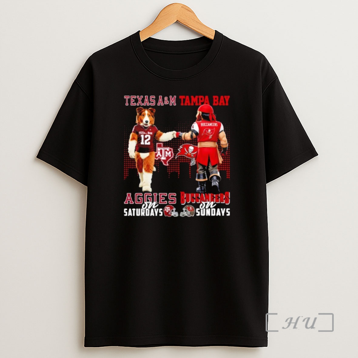 Officials Texas Am Aggies On Saturdays X Tampa Bay Buccaneers On Sundays Mascot Shirt Sweatshirt Tee