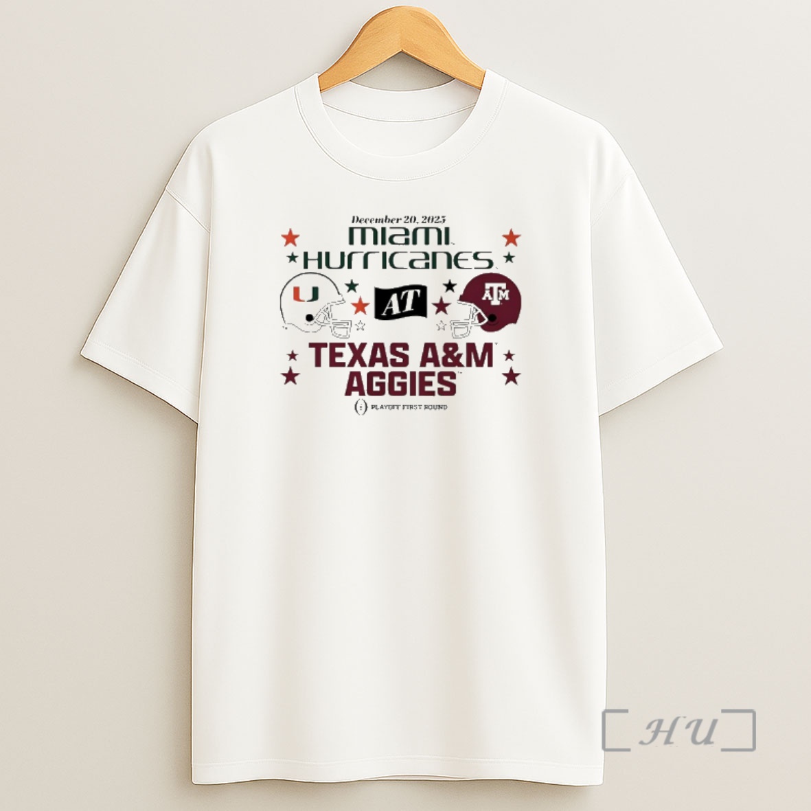 Officials Texas Am Aggies Vs Miami Hurricanes Cfp First Round Matchup 2025 Shirt Sweatshirt Tee