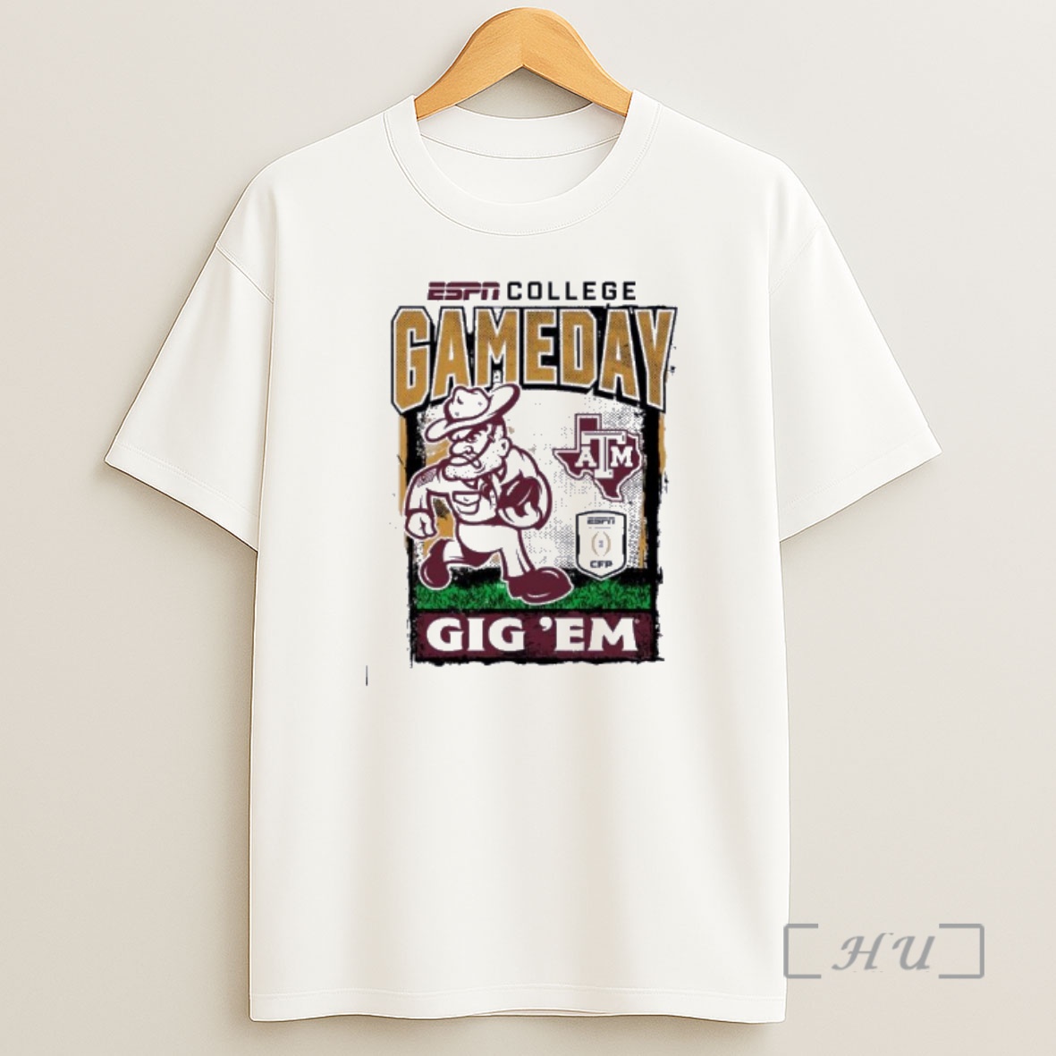 Officials Texas Am Cfp Gameday 1st Round Mascot Gig Em Shirt Sweatshirt Tee