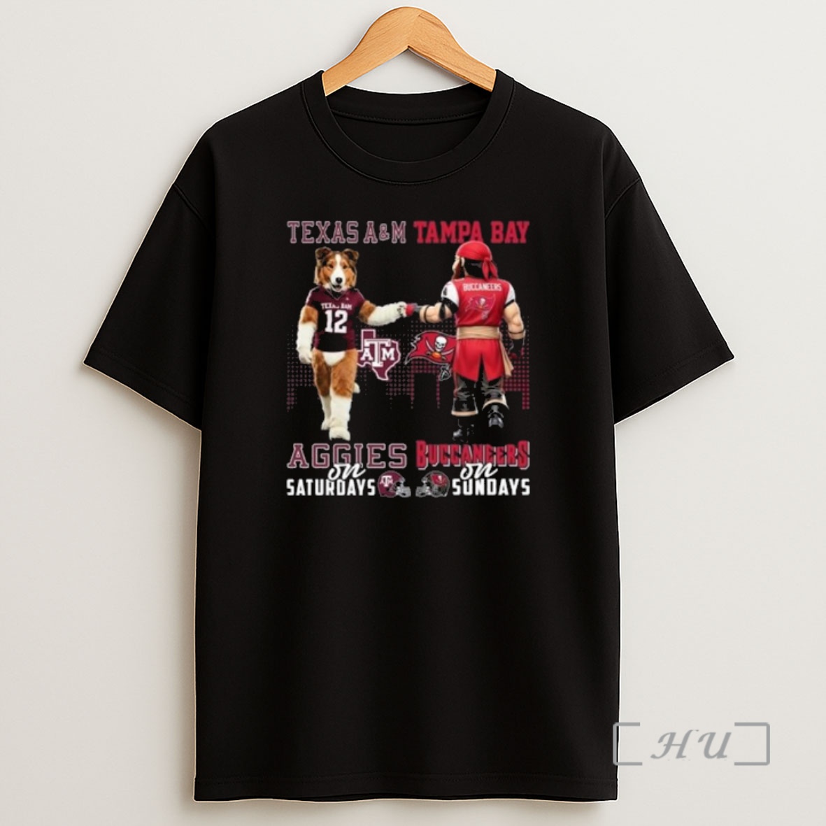 Officials Texas Am Aggies On Saturdays X Tampa Bay Buccaneers On Sundays Mascot 2025 Shirt Sweatshirt Tee
