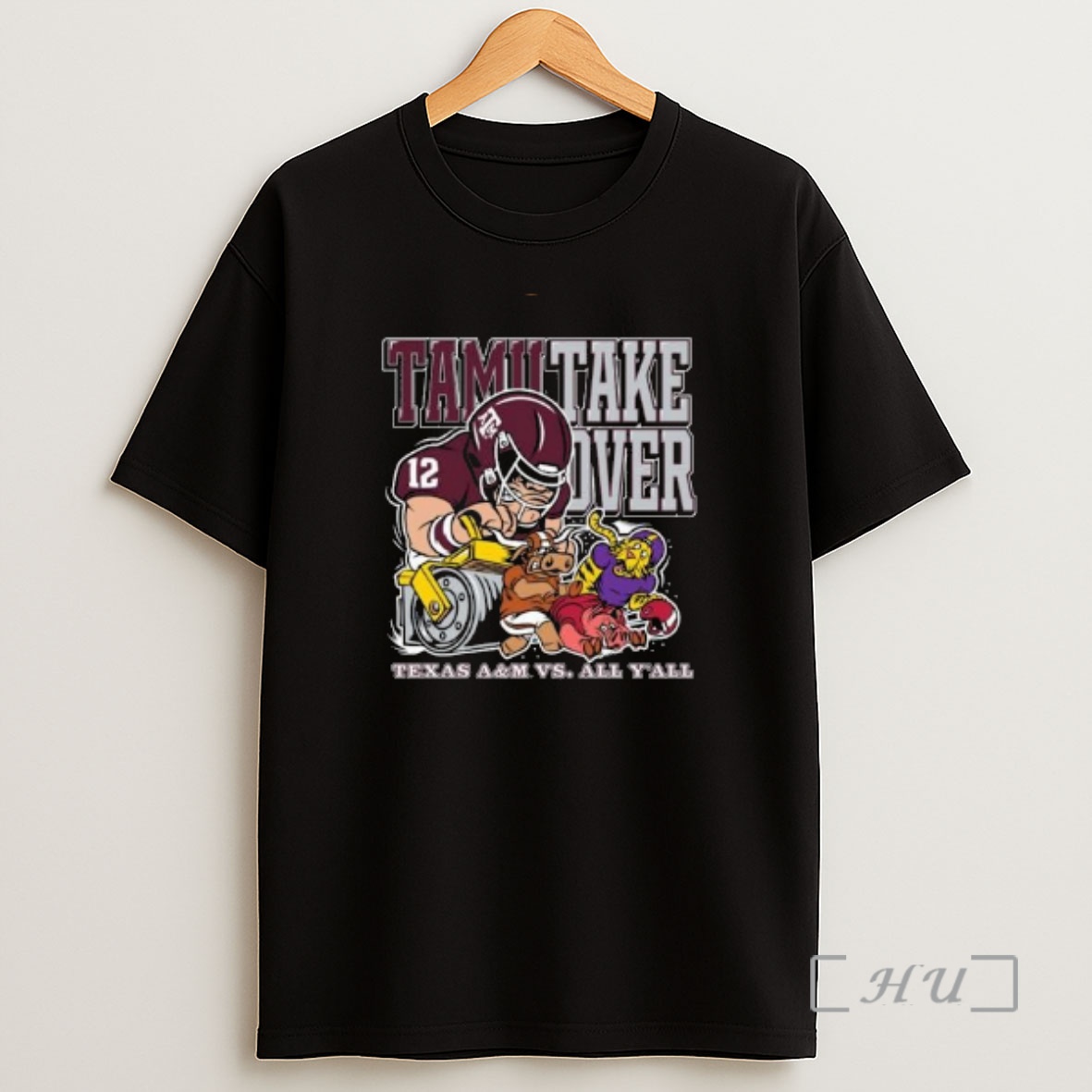 Officials Texas Am Aggies Vs All Yall Tamu Takeover Mascot Circle Black Shirt Sweatshirt Tee