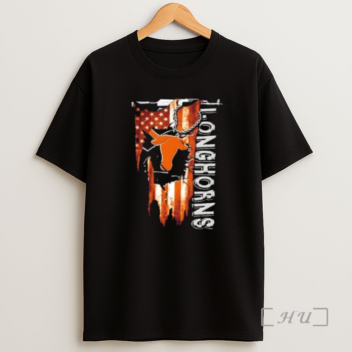 Officials Texas Longhorns Football Battle Shattered Usa Flag Rip Design Shirt Sweatshirt Tee