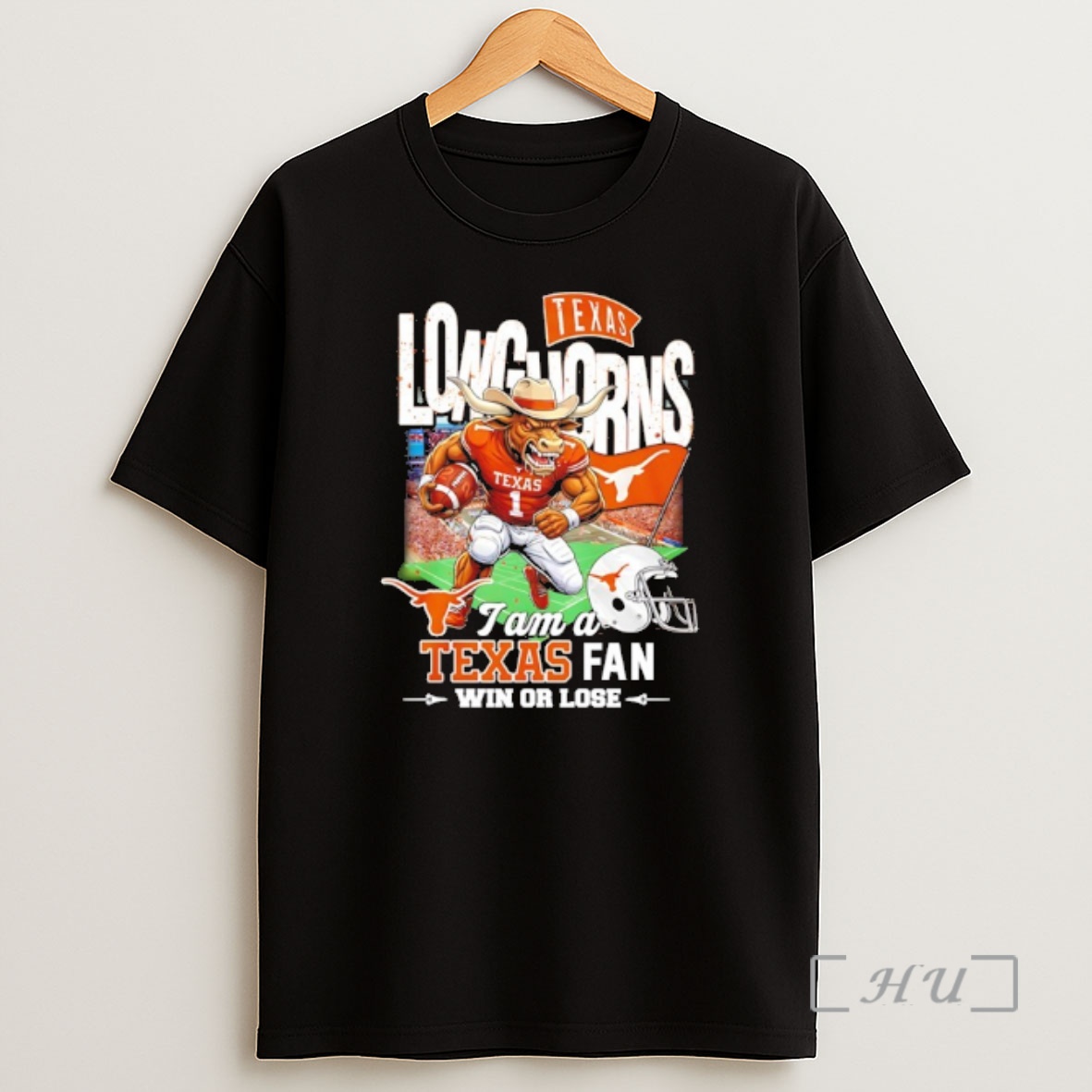 Officials Texas Longhorns I Am A Texas Fan Win Or Lose Mascot Shirt Sweatshirt Tee