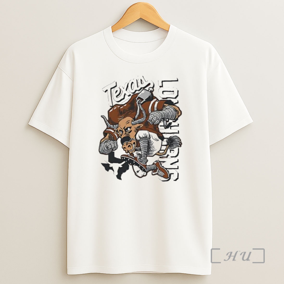 Officials Texas Longhorns Nfl Bevo Running Sketched Mascot State Shirt Sweatshirt Tee