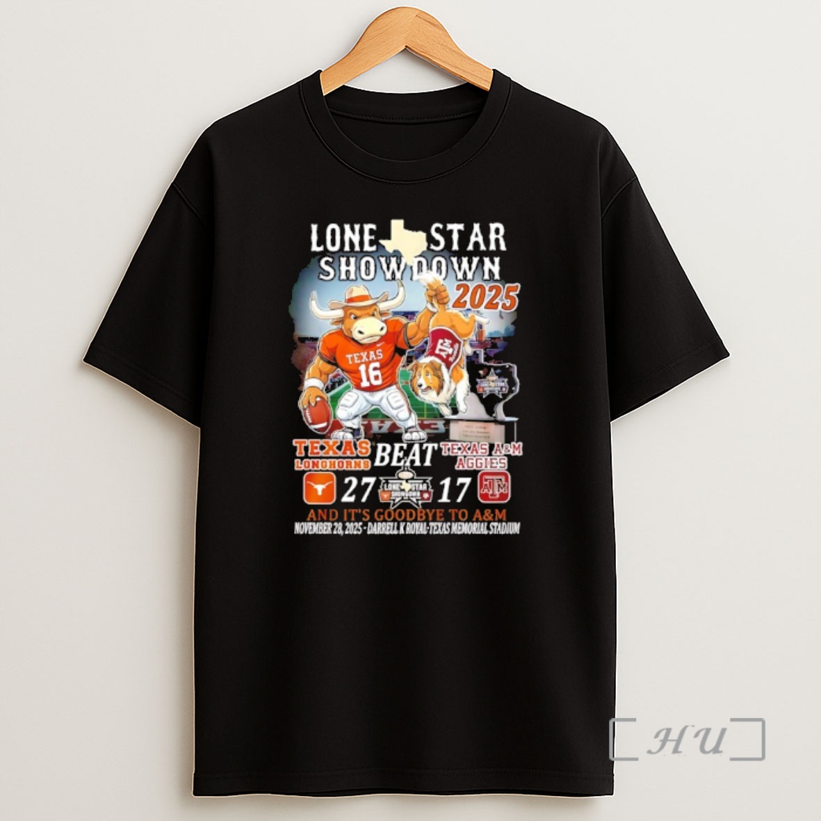 Officials Texas Longhorns Beat Texas Am Lone Star Showdown 2025 Mascot Premium Shirt Sweatshirt Tee