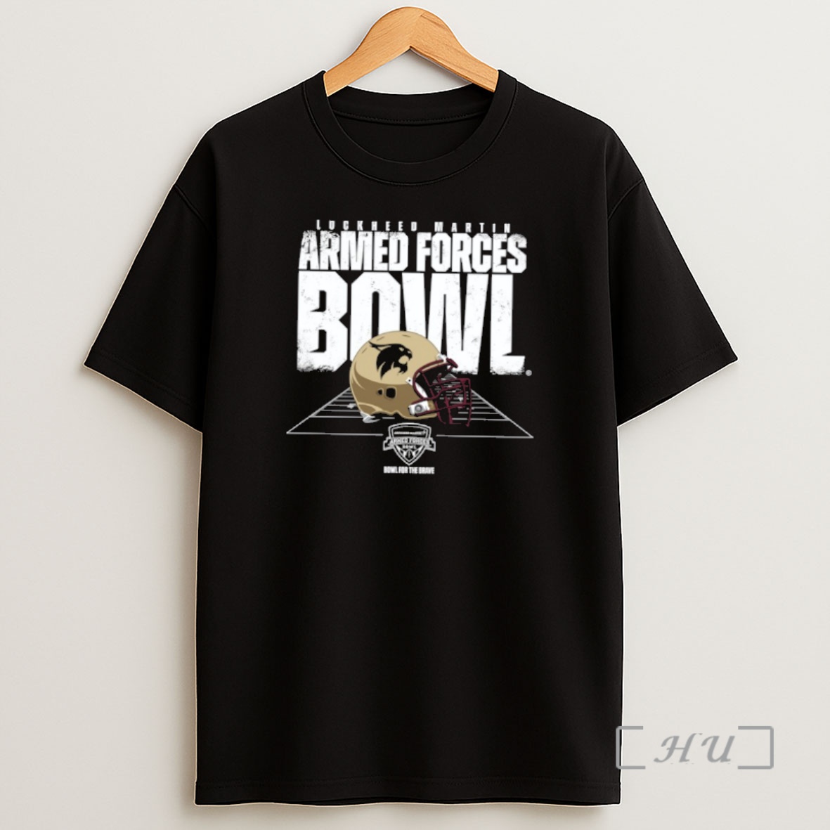 Officials Texas State Bobcats 2026 Lockheed Martin Armed Forces Bowl Helmet Shirt Sweatshirt Tee