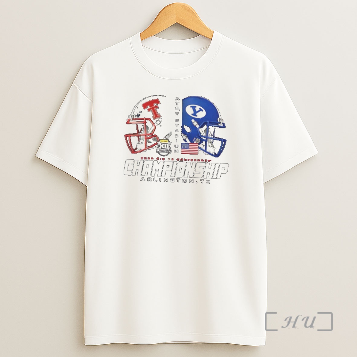 Officials Texas Tech 2025 Big 12 Conference Championship Att Stadium Helmet 2 Sided Premium Shirt Sweatshirt Tee
