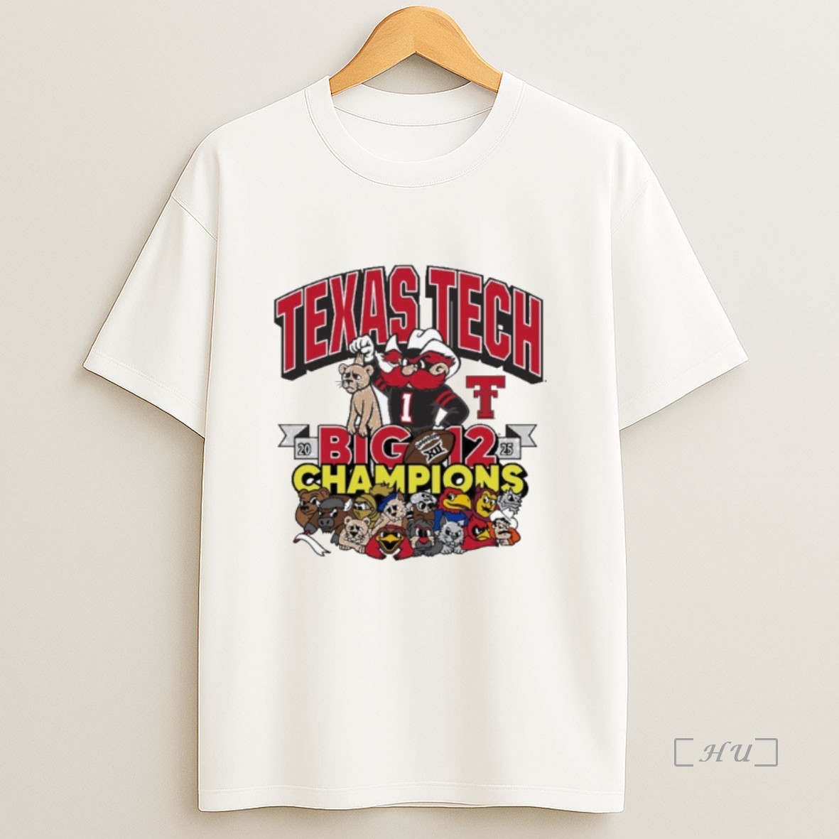 Officials Texas Tech Football Big 12 Championss Defeat Big 12 Mascot Premium Shirt Sweatshirt Tee