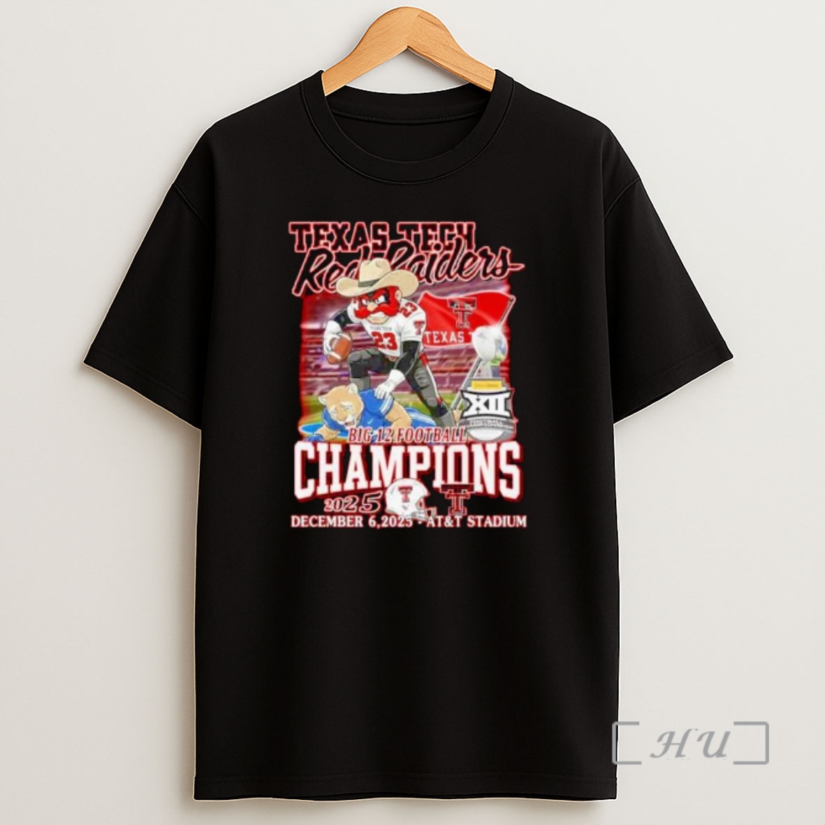 Officials Texas Tech Raiders Big 12 Conference Champions 2025 Victory Ornaments Shirt Sweatshirt Tee