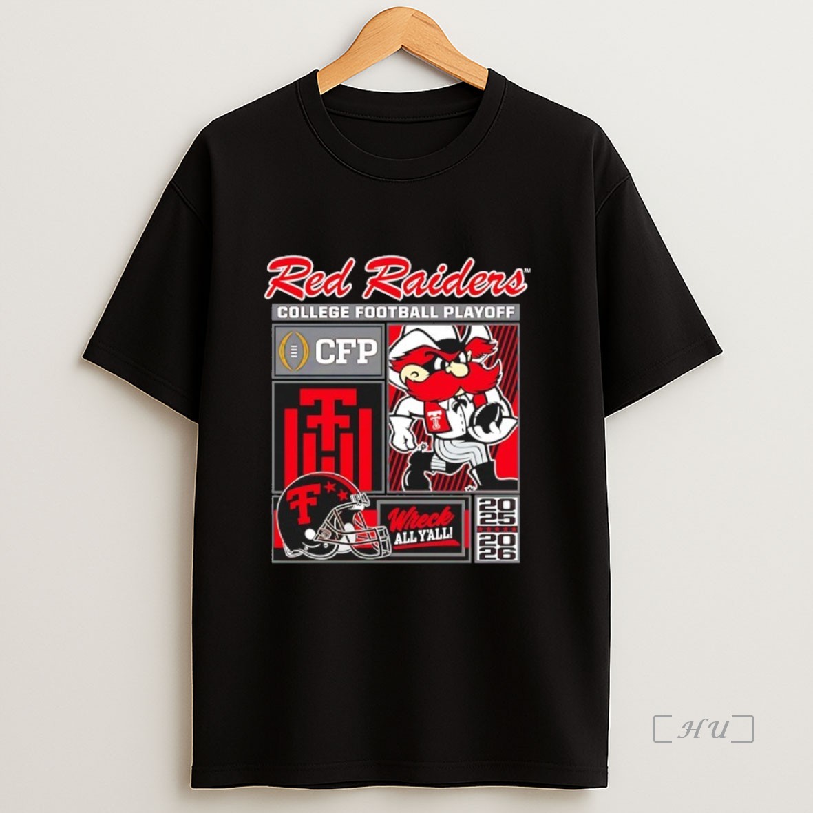 Officials Texas Tech Red Raiders 2025 2026 Cfp Wreck All Yall Mascot Premium Shirt Sweatshirt Tee