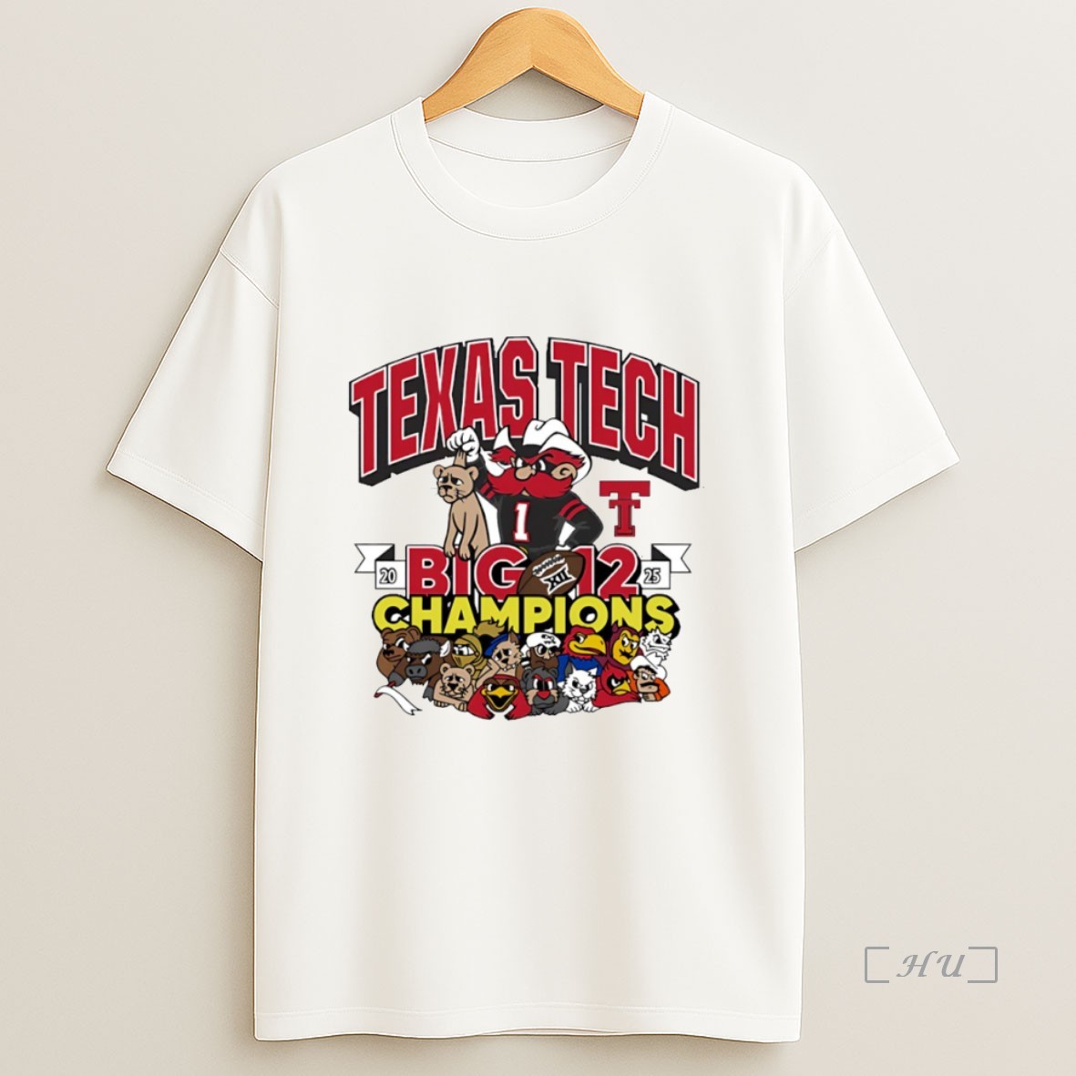 Officials Texas Tech Red Raiders 2025 Big 12 Conference Champions Crushed It Mascot Circle Premium Shirt Sweatshirt Tee