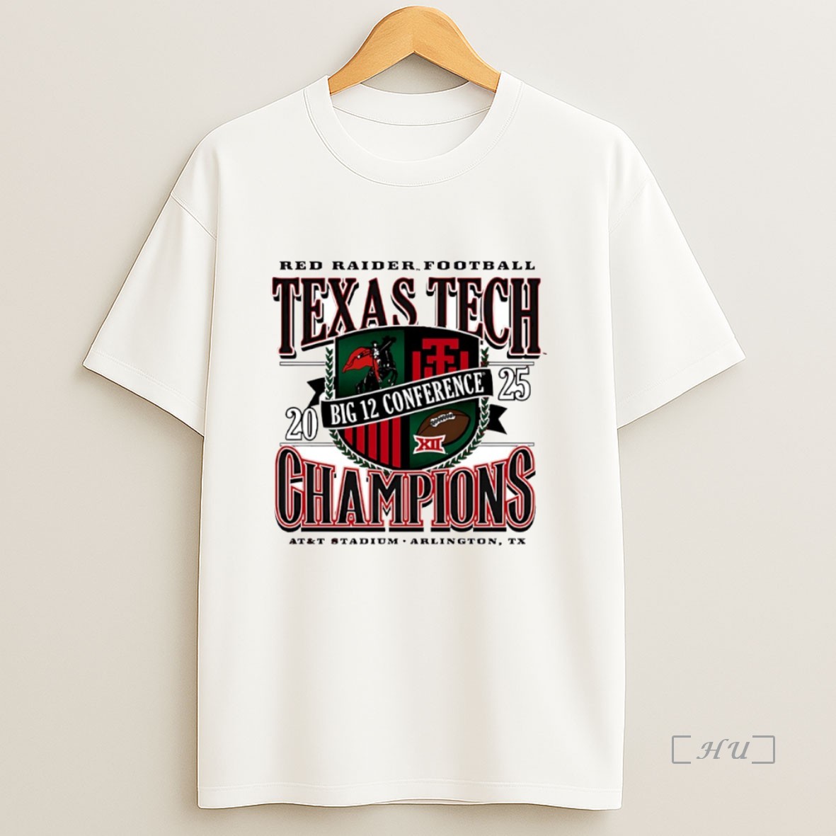 Officials Texas Tech Red Raiders 2025 Big 12 Conference Champs At And T Stadium Logo Circle Premium Shirt Sweatshirt Tee
