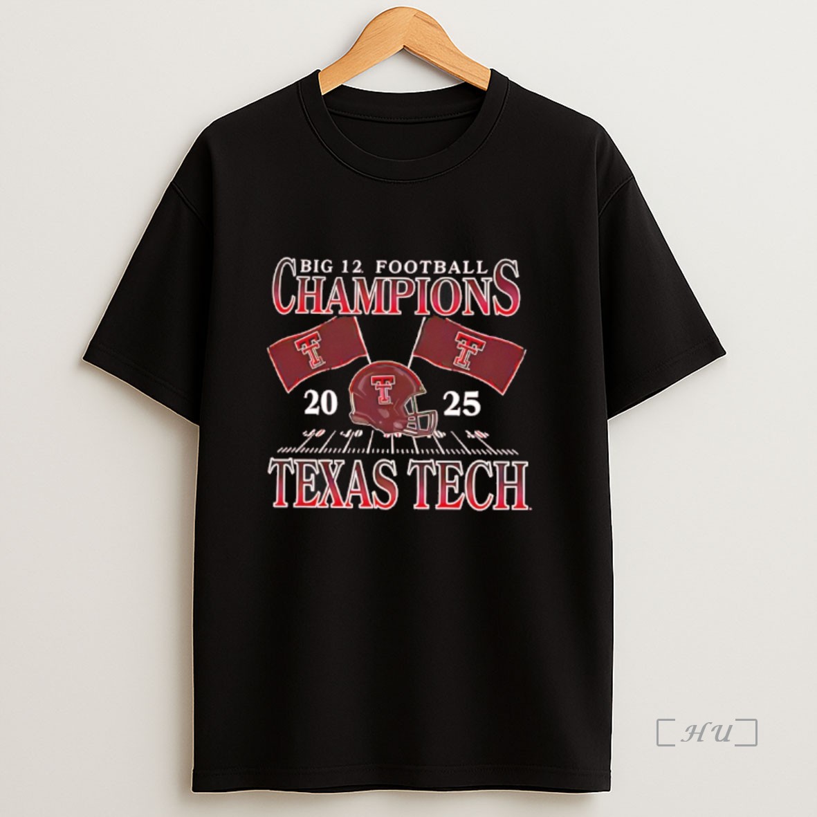 Officials Texas Tech Red Raiders 2025 Big 12 Football Champions Flags Premium Shirt Sweatshirt Tee