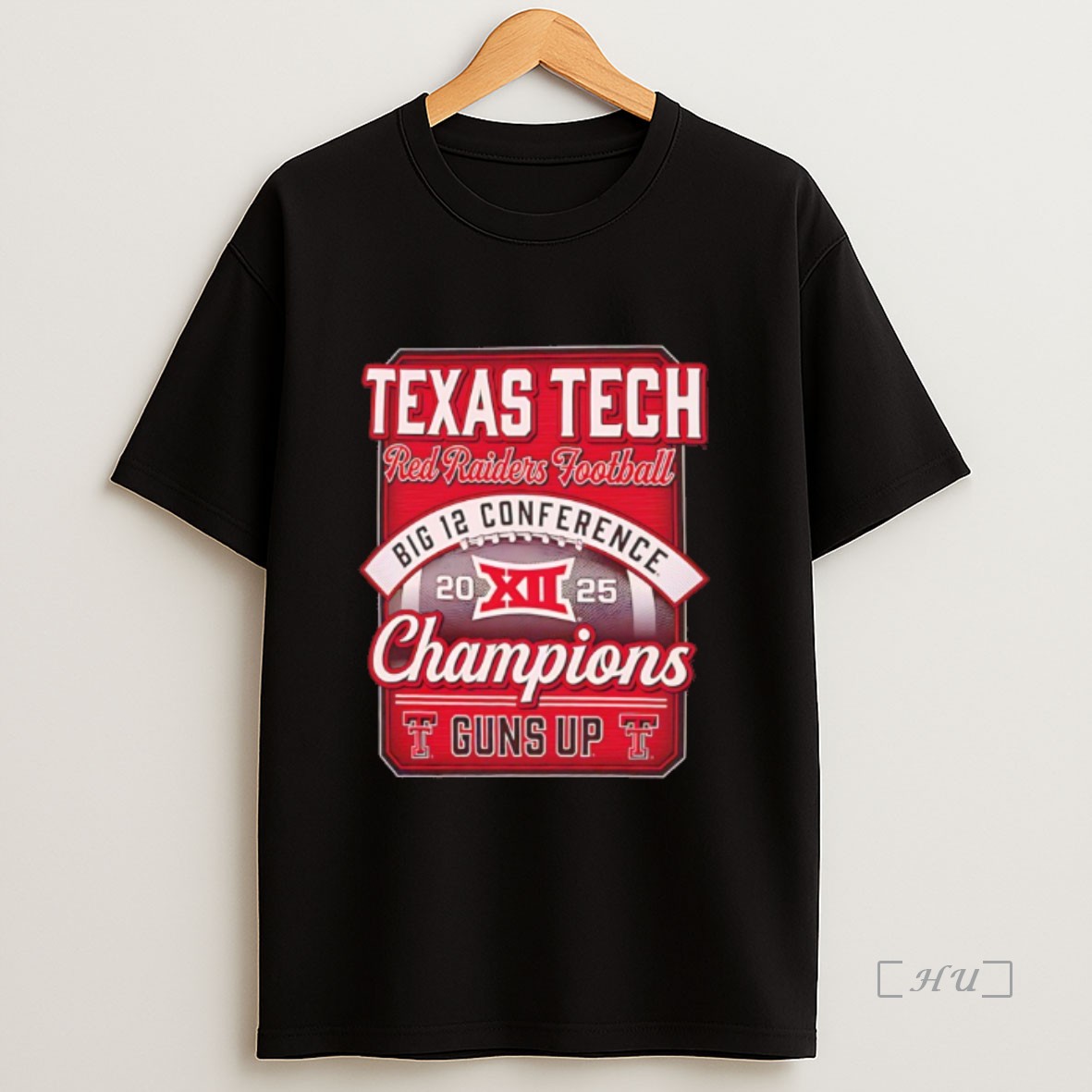Officials Texas Tech Red Raiders 2025 Big 12 Football Champions Guns Up Score Premium Shirt Sweatshirt Tee
