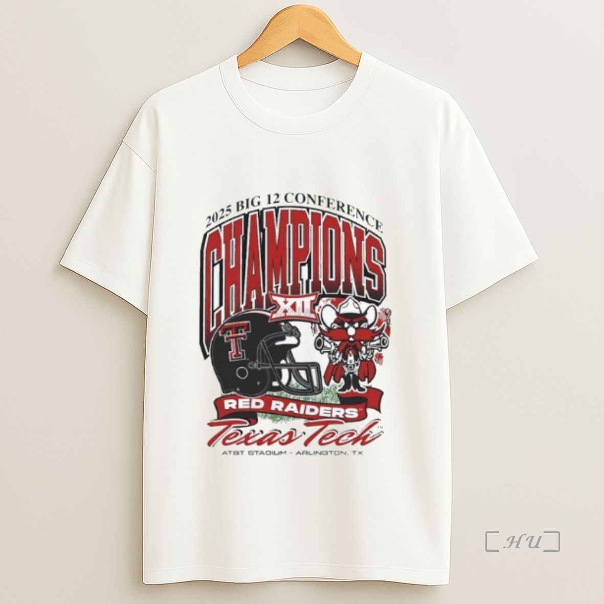 Officials Texas Tech Red Raiders 2025 Big 12 Football Champions Mascot Premium Shirt Sweatshirt Tee